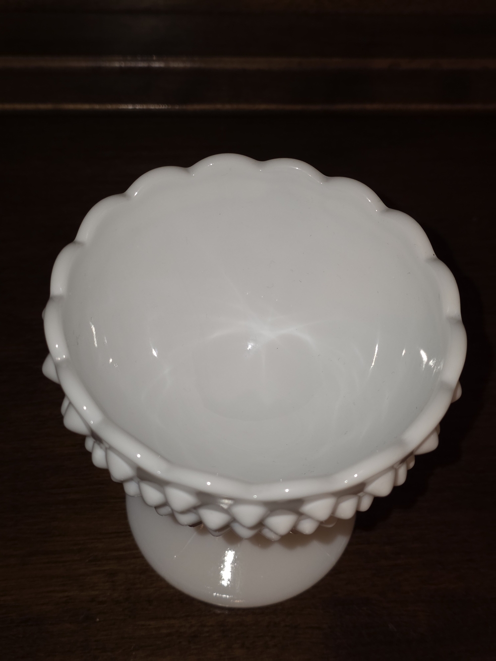 Fenton White Hobnail Milk Glass Compote - Classic Home Accent - Picture 4 of 7